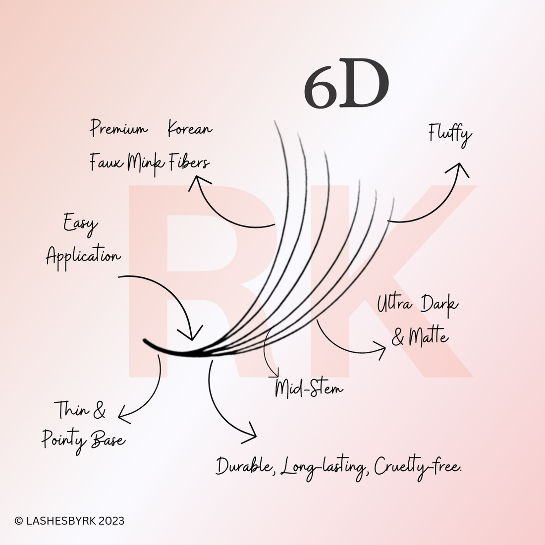 6D | Brown Pro-Made Loose Fans 1000 Fans/Tray